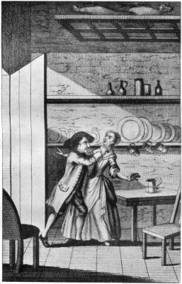 MATTHEW CLARK CUTTING THE THROAT OF SARAH GOLDINGTON&mdash;(<i>From the Annals of Newgate</i>)