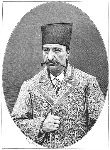 Nasr ed-Din, koning van Perzi&euml;.