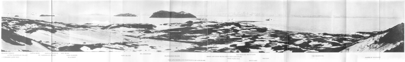 Plate I.&mdash;A Summer View Over Cape Evans And McMurdo Sound From The Ramp&mdash;Emery Walker Limited, Collotypers.