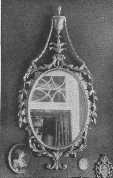 This group of old mirrors indicates the extent to which
refinement of design was carried during the Georgian period in
England&mdash;the time of the great cabinet-makers.