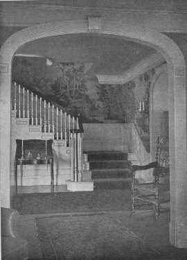 A hall to conjure with&mdash;although a Hepplewhite or
Sheraton chair would be more in keeping.