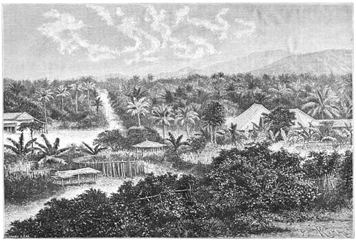 Telok-Betong v&oacute;&oacute;r de uitbarsting.