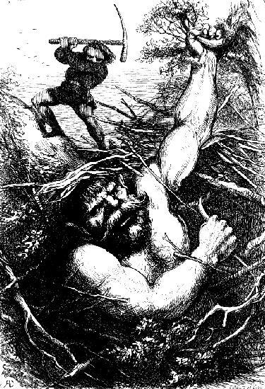 [Illustration:
                 By Stratagem of a Pit Jack killeth
                   the Giant Cormoran]