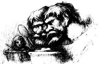 [Illustration:
                 He partaketh of his Pudding with Jack]