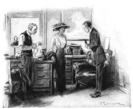"Daughter!" said Breede, with half a glance at the
flapper.