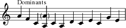 Dominants [G: a' f' c' {a�(a')} c' a d' c' e' c' g' e']
