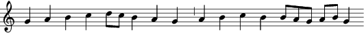 [G: g' a' b' c'' (d''�c'') (b'�a'�g')�|
 a' b' (c''�b') (b'�a'�g') (a'�b') g']