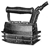 FIG. 201.&mdash;An electric iron on a metal stand.