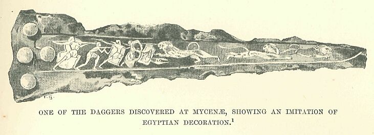 299.jpg One of the Daggers Discovered at Mycen�, Showing An Imitation of Egyptian Decoration 