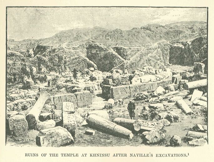249.jpg Ruins of the Temple at Khninsu After Naville&rsquo;s Excavations 