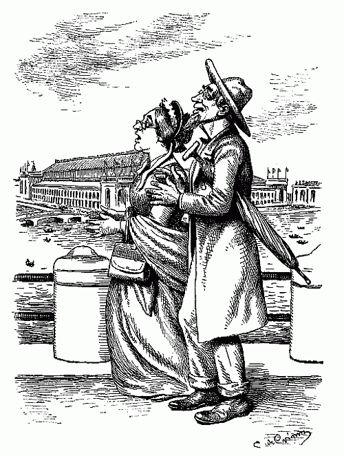 We wuz overwhelmed with the onspeakable aspect of the buildin's&mdash;See page 226.
