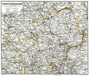 Map of Hertfordshire