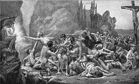 SATAN OFFERS GOLD, AND THE WORLD
STAMPEDES TO ITS DESTRUCTION

"Go to now, ye rich men, weep and howl for
your miseries that shall come upon you."
James 5:1.