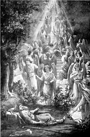 JACOB'S DREAM
IN BETHEL

"Are they not all ministering spirits, sent
forth to minister for them who shall be
heirs of salvation?" Heb. 1:14.