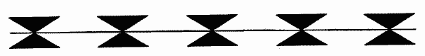 Fig. 287&mdash;Single line with hourglass figures