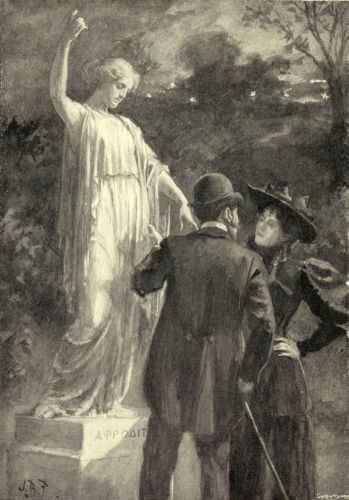 "THERE," HE SAID TRIUMPHANTLY, "IT MIGHT HAVE BEEN MADE
FOR HER!"