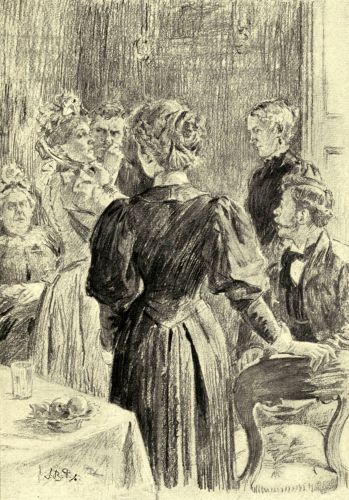 HER HANDS WERE UNSTEADY WITH PASSION AS SHE TIED HER
BONNET-STRINGS.