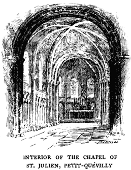 INTERIOR OF THE CHAPEL OF ST. JULIEN, PETIT-QU&Eacute;VILLY