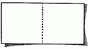 Fig. 1&mdash;Cut an oblong out like this.