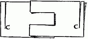 Fig. 159&mdash;Slide the two cards together this way to make the wall.