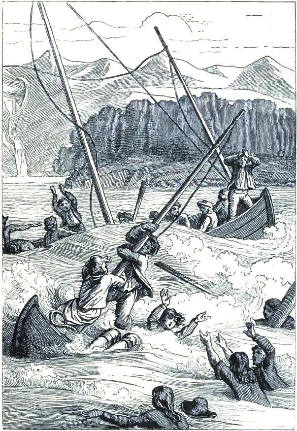 Shipwreck of French boats outside the Port des Fran�ais