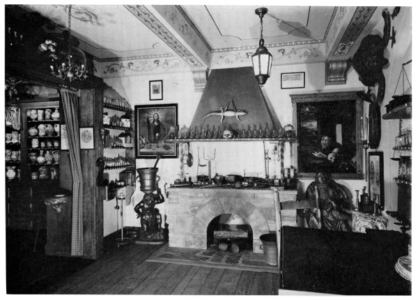 Figure 18.&mdash;View of the laboratory and study room of the apothecary shop.
