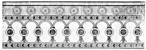 Fig. 117.&mdash;Ornament painted upon plaster; from Layard.