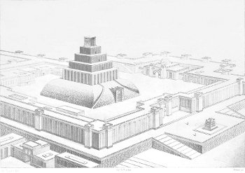 PLATE IV. SQUARE ASSYRIAN TEMPLE
Restored by Ch. Chipiez.