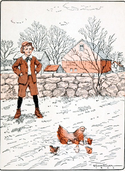 "When he saw it he cried, 'Somebody's been digging in my
garden and here she is fast asleep'"