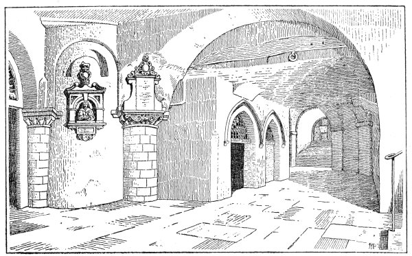 Fig. 7&mdash;Eastern Ambulatory and Purgatory before Restoration.
