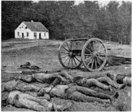 SILENCED CONFEDERATE BATTERY IN FRONT OF DUNKER CHURCH
SHARPSBURG ROAD, ANTIETAM