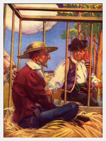 "HE PRAYED THAT HE SHOULD NOT BE LEFT TO PERISH IN THE CAGE."&mdash;Page 131