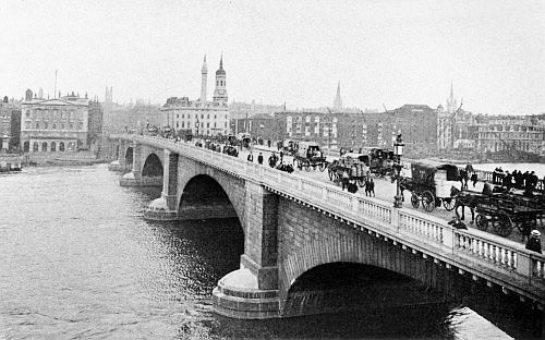“You remember, don’t you, having the guide point out
London Bridge?”&mdash;Page 86.
