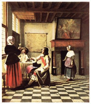 PLATE XXX.&mdash;PIETER DE HOOCH

INTERIOR OF A DUTCH HOUSE

National Gallery, London