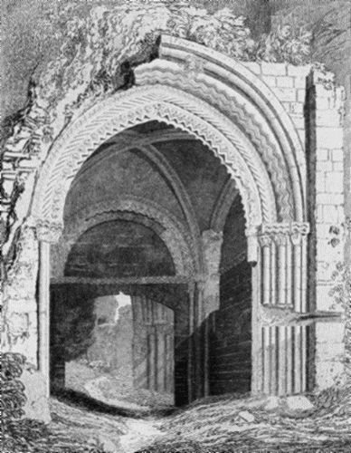 Jumieges.
Arch on the West Front.
