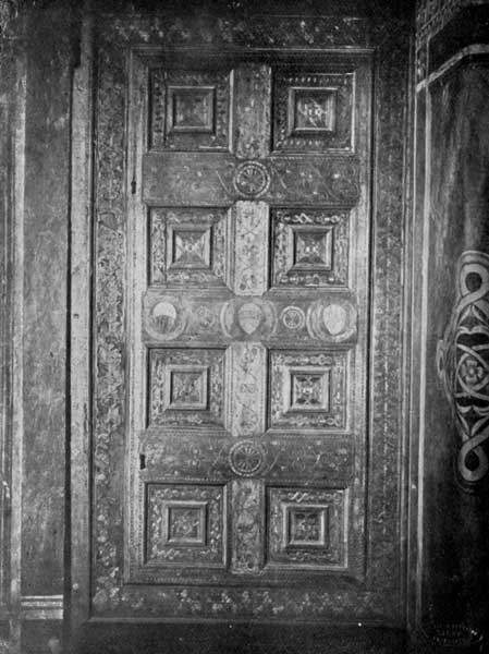 Plate 4.&mdash;Door of the Sala del Papa, Palazzo Comunale,
Siena.

