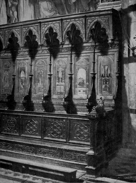 Plate 31.&mdash;Panels from Monte Oliveto Maggiore, now in
the Cathedral, Siena.