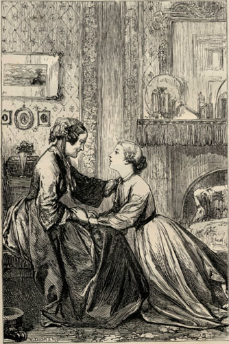 "I love you as though you
      were my own," said the Schoolmistress.