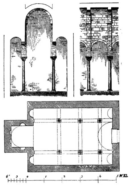 PLAN AND SECTIONS, S. BARBARA, TRA�