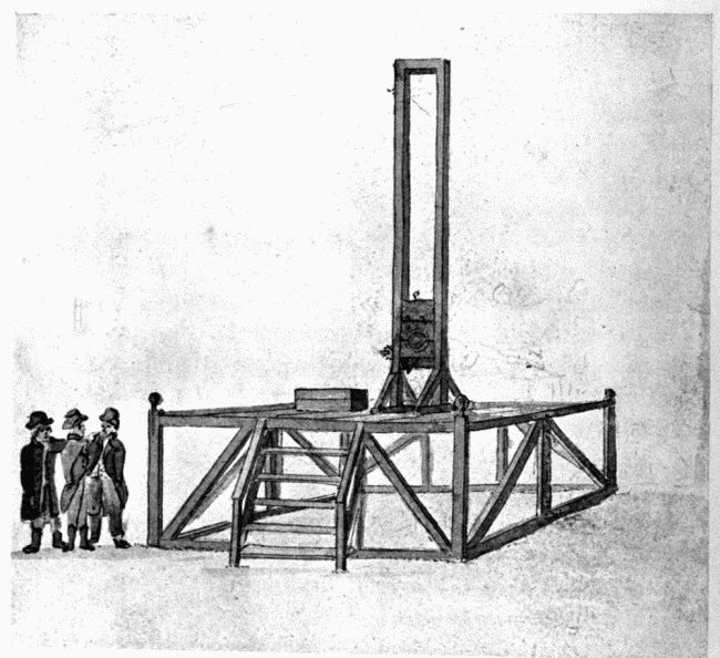 THE GUILLOTINE AT CHALON-SUR-SA�NE.

To face p. 43.