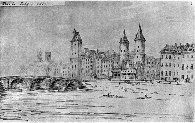 OLD BRIDGE AND CH�TELET.
Paris July 4, 1814
To face p. 108.