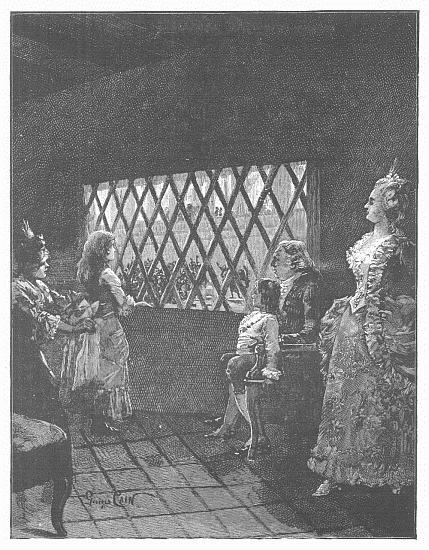 LOUIS XVI, WITH HIS FAMILY, IN THE LOGOGRAPHIC BOX AT THE
ASSEMBLY, WITNESSING HIS DEPOSITION; AUGUST 11, 1792.
