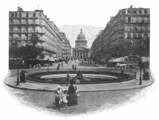 (view of Panth&eacute;on from Luxembourg gate)