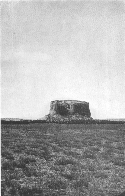 The Enchanted Mesa of Acoma, as high as three Niagaras,
and its top as flat as a billiard table