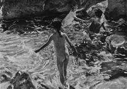 In the Metropolitan Museum of Art.

The Bath&mdash;J�vea

From a painting by Sorolla