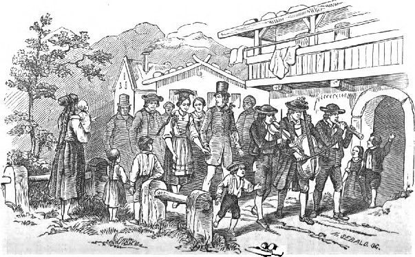 They went to church, preceded by the
musicians.