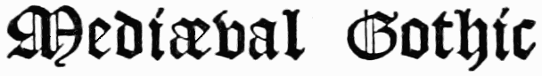 Medi�val Gothic