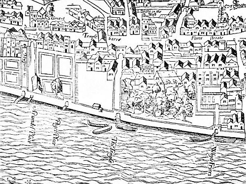 THE TEMPLE
From Ralph Agas's Map of London, about 1561