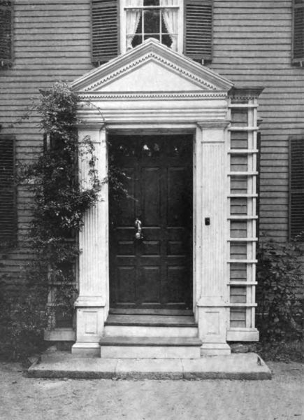 Plate LXXXVII.&mdash;The Porch, Quincy Mansion.