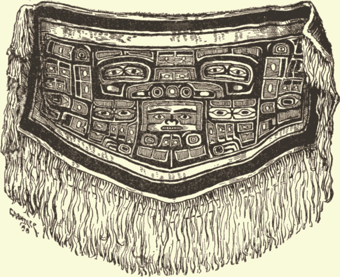 Blanket: Chilcat Indians, Alaska. (From Niblack.) Illustration.